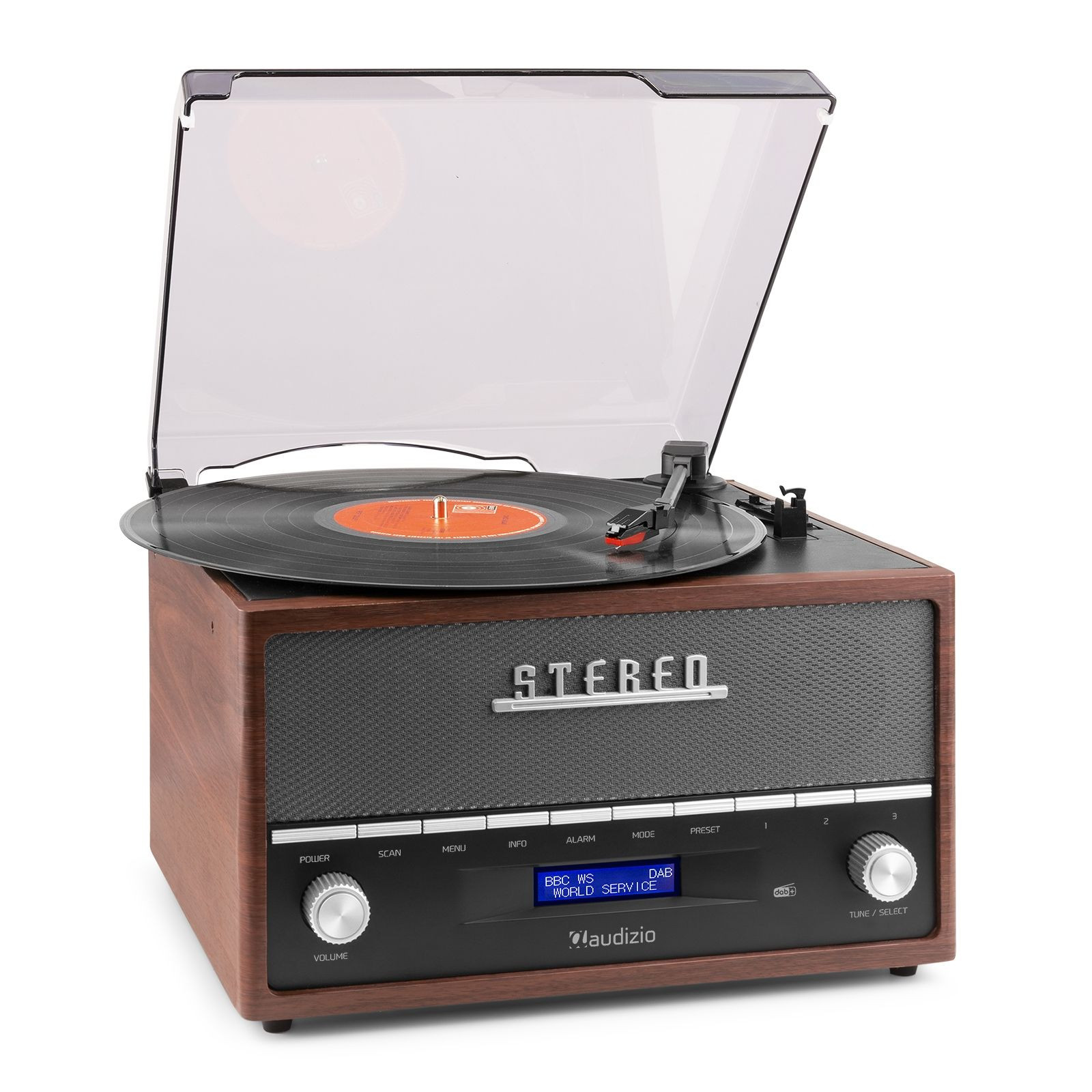 Audizio Frisco - Retro platenspeler met ingebouwde DAB+ radio - USB -