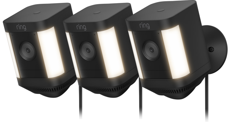 Ring Spotlight Cam Plus - Plug In - Zwart - 3-pack