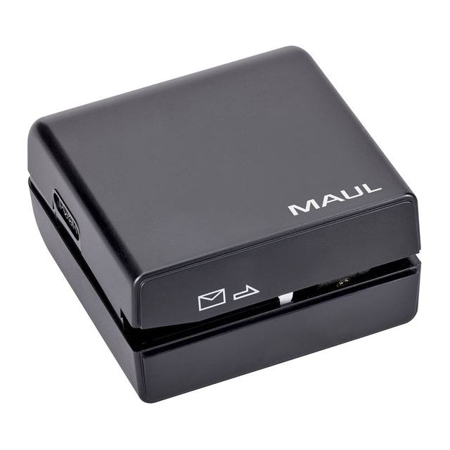 MAUL briefopener electrisch incl. batterijen, 7.4x7.4x7.4cm, zwart