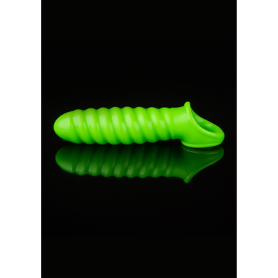 Ouch! by Shots Swirl Stretchable Penis Sheath - Glow in the Dark