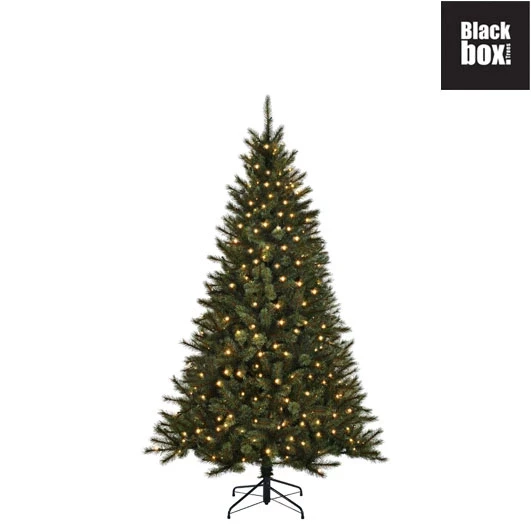 black box kunstkerstboom Toronto met ledverlichting h185 x d114cm