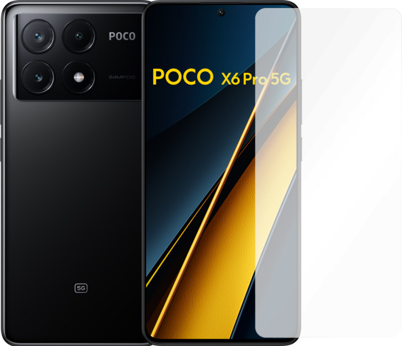 POCO X6 Pro 512GB Zwart 5G + Just in Case Tempered Glass Screenprotector