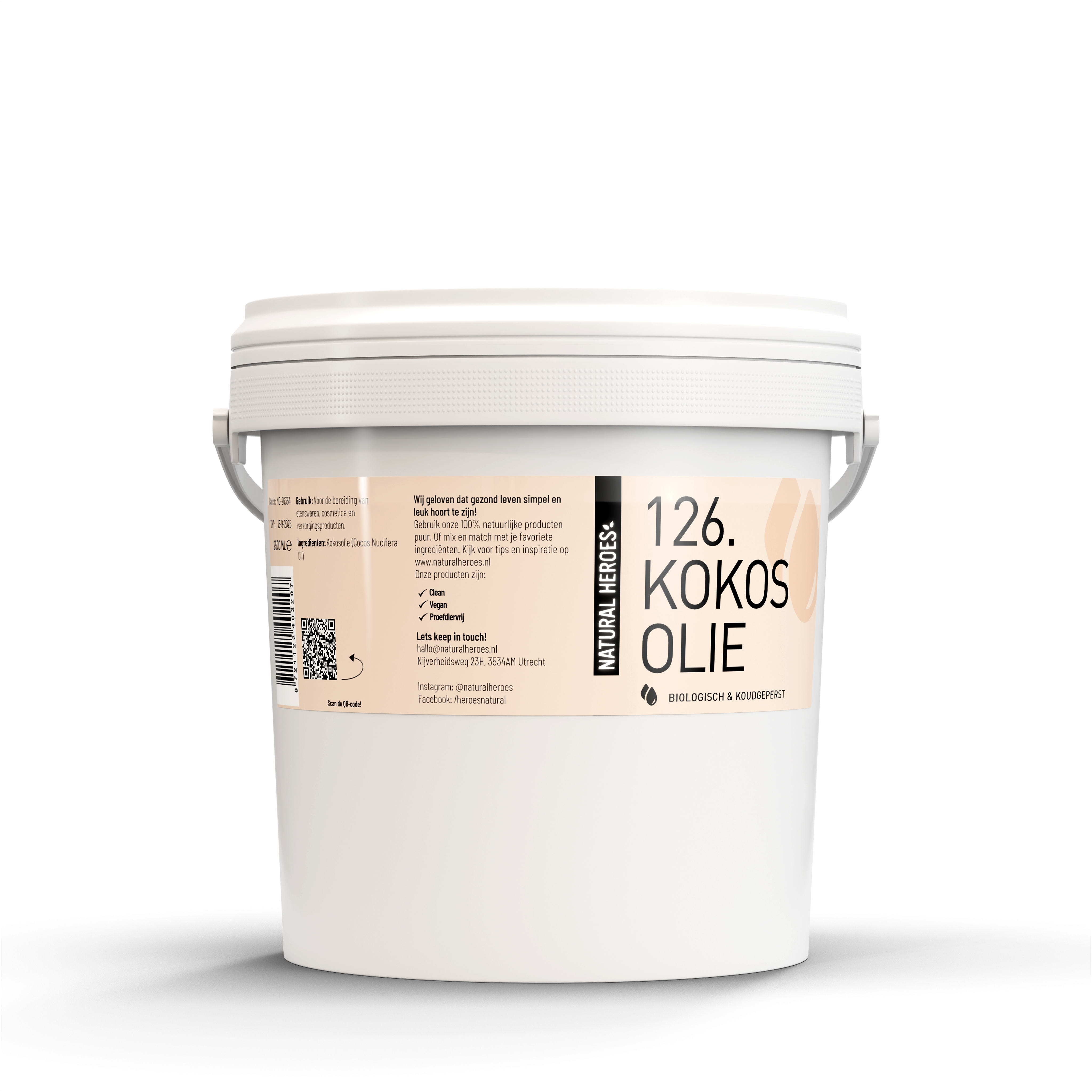 Kokosolie (Biologisch & Koudgeperst) 2500 ml