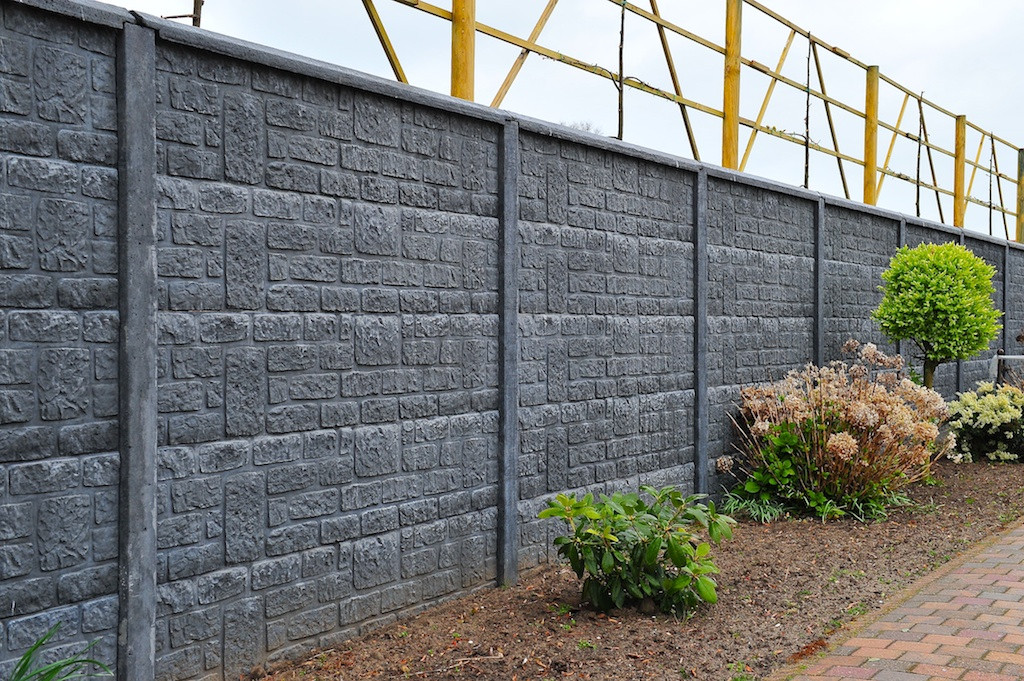 Betonschutting Brickstone enkelzijdig 200x193cm