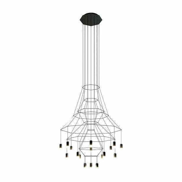 Vibia - Wireflow Chandelier 0315 hanglamp Zwart