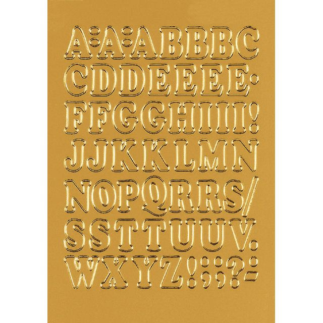 Etiket HERMA 4183 12mm letters A-Z goudfolie 50stuks | Blister a 1 vel