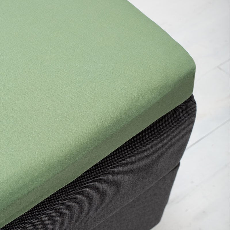 Topper Hoeslaken Katoen - Groen - Maat: 80 x 200 - 80x200 cm - Groen - Fresh and Co - Dekbed-Discounter.nl