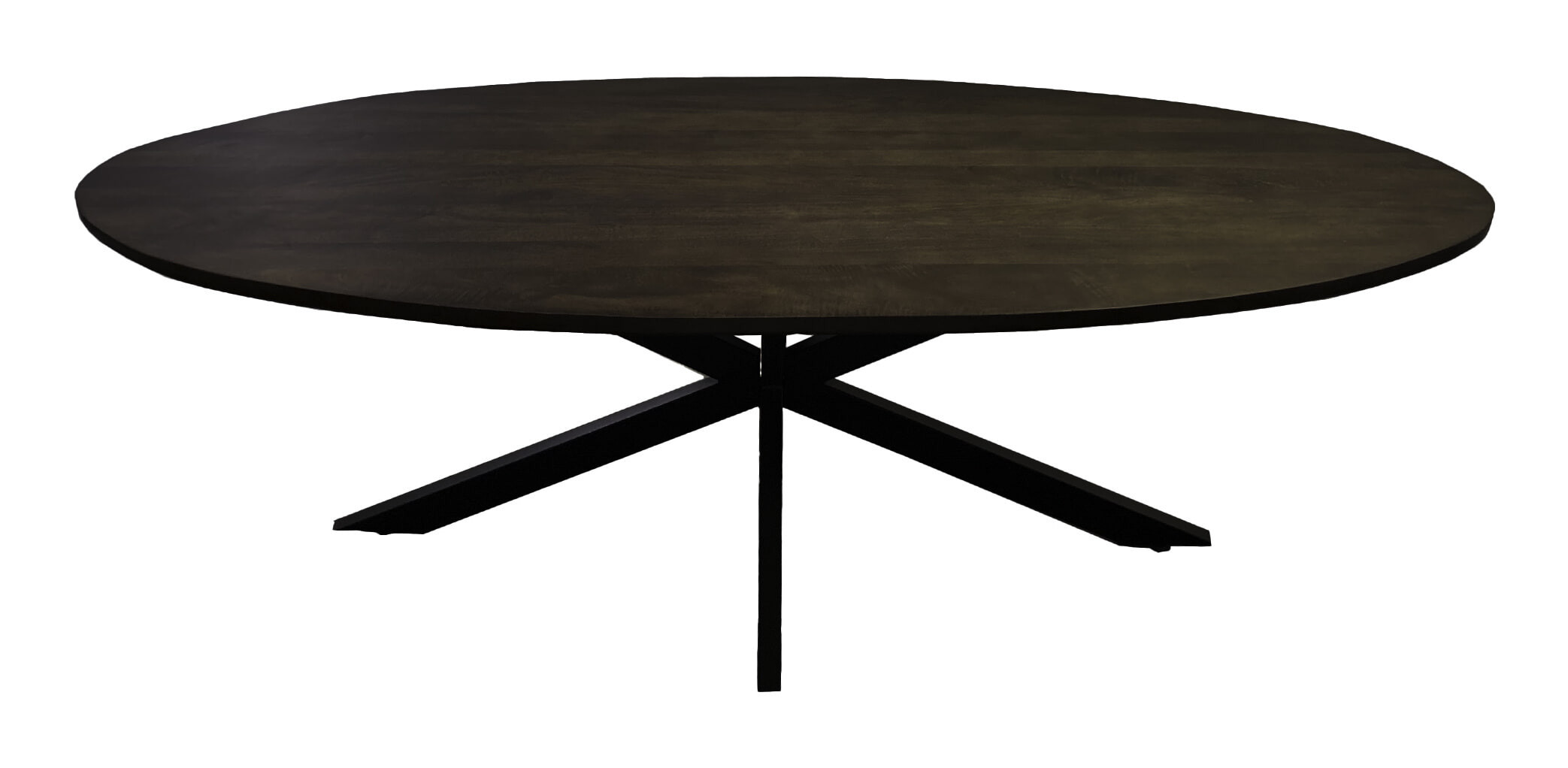 Livingfurn Ovale Eettafel Jesper Mangohout, 240 x 110cm - Bruin - Ovaal