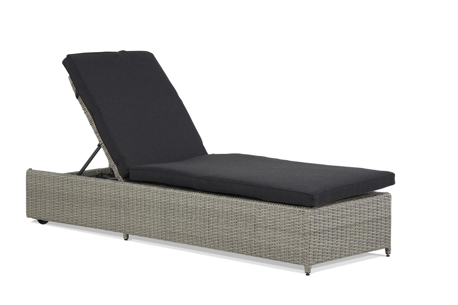 Garden Collections Charlotte ligbed new grey met wielen