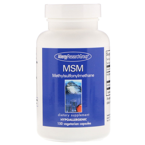 MSM Methylsulfonylmethane 150 Vegetarian Capsules - Allergy Research Group