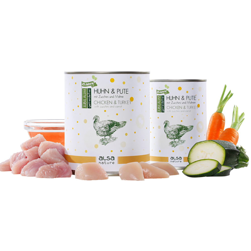 alsa-nature JUBILEUM-EDITIE Kip & Kalkoen, 800 g, Aantal: 6 x 800 g