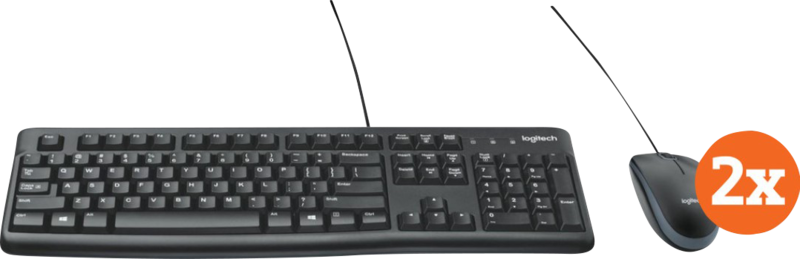 Logitech MK120 Toetsenbord en Muis QWERTY 2-Pack