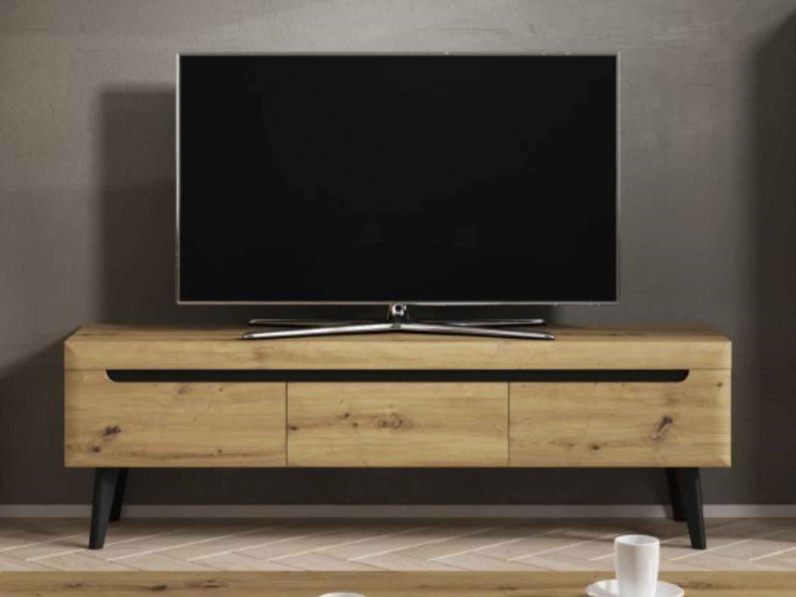 Tv-meubel hifi NORDO 3 lades artisan eik