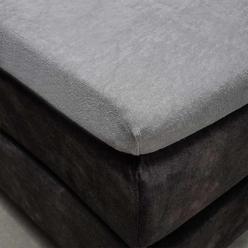 Hoeslaken Badstof - Topper - 80x200 cm - Taupe - Fresh and Co - Dekbed-Discounter.nl