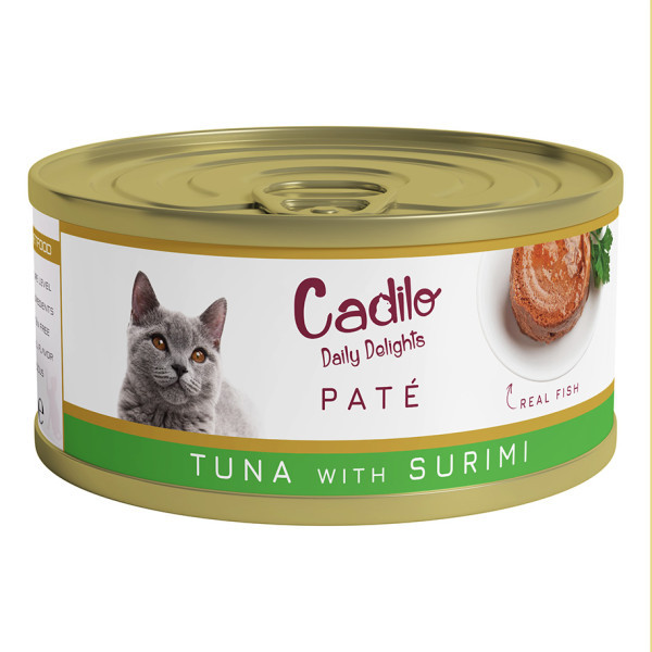 Cadilo Daily Delights - tonijn met surimi paté - natvoer kat (70 g) 2 verpakkingen (12 x 70g)