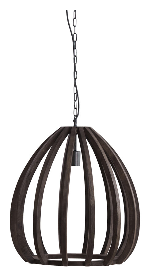 Light & Living Hanglamp 'Barsia' Mangohout, 50cm, kleur Donkerbruin