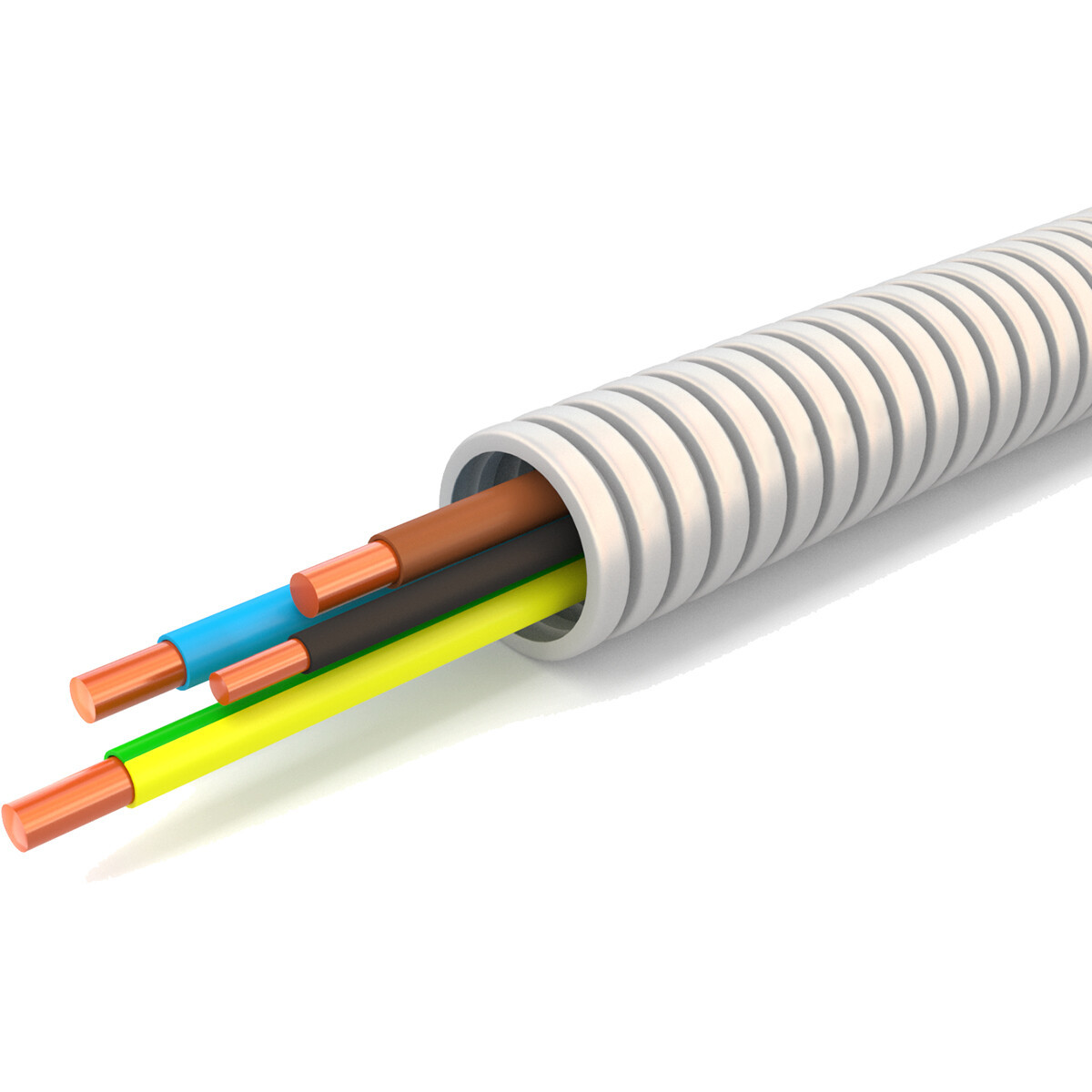 Flexibele Buis met VD Draad - Voorbedrade Flexbuis - 3x2.5mm + 1x1.5mm - 16mm - 100 Meter