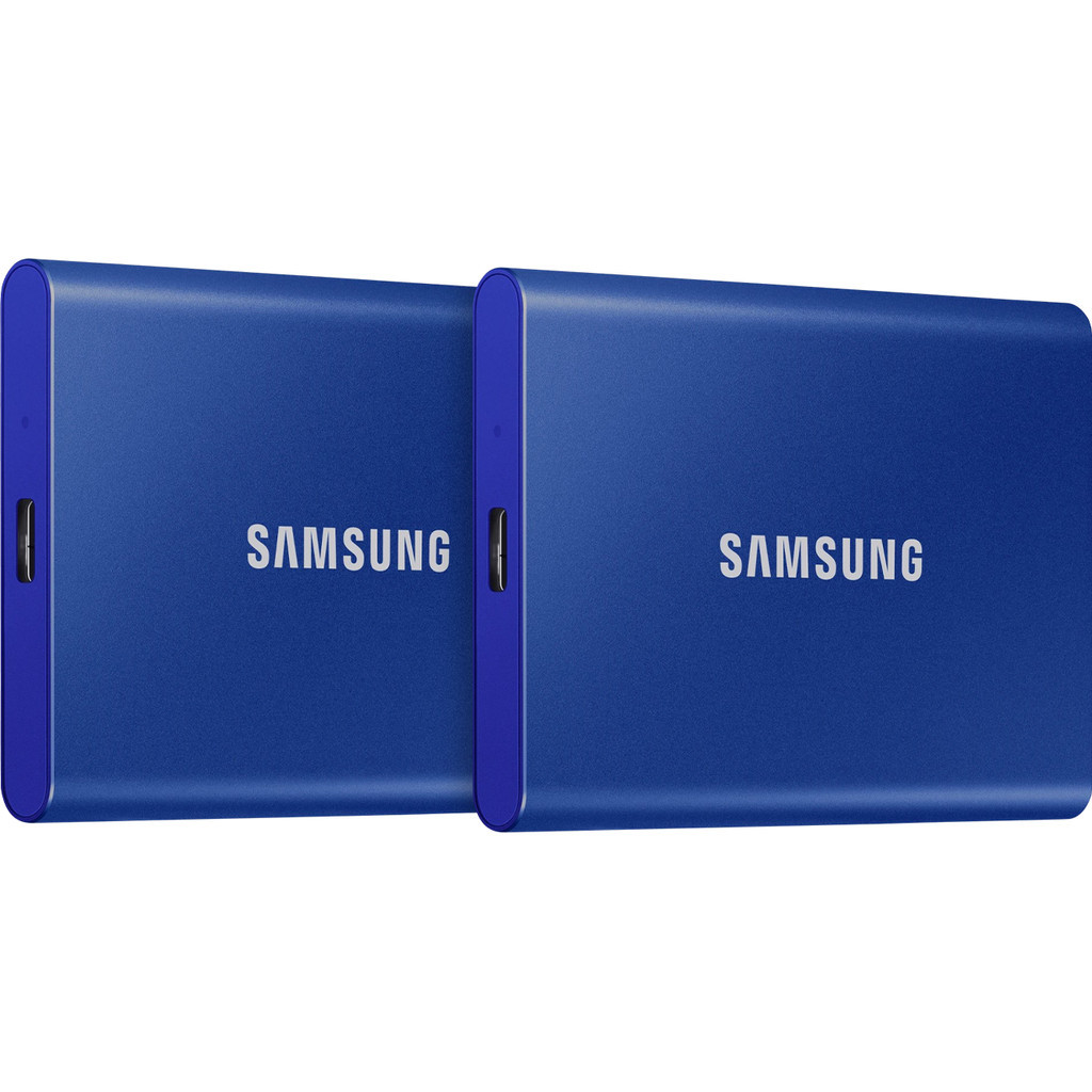 Samsung Portable SSD T7 500GB Blauw  - Duo Pack