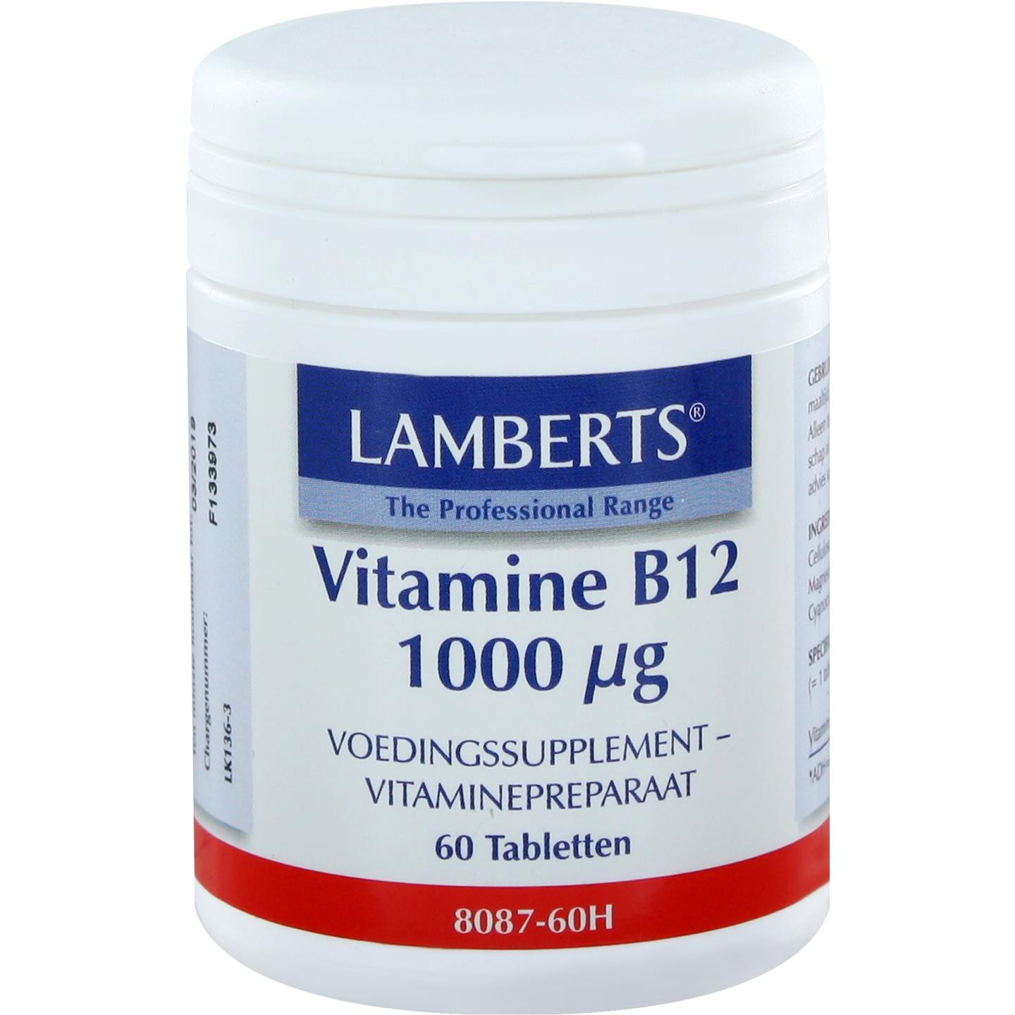 Vitamine B12 1000 mcg (als Cyanocobalamine)