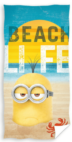 Minion strandlaken blauw 70x140cm