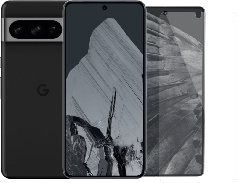 Google Pixel 8 Pro 128GB Zwart 5G + BlueBuilt Screenprotector Glas