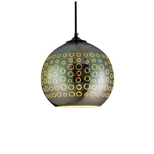 LED Hanglamp 3D - Radus - Rond - Chroom Glas - E27