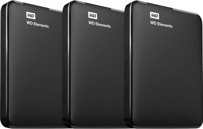 WD Elements Portable 4TB 3-Pack