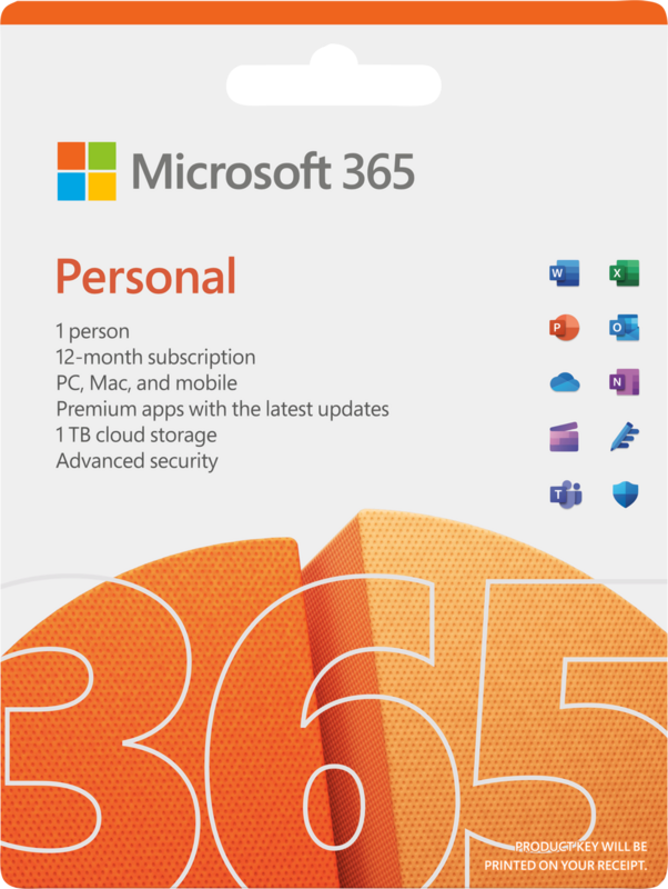 Microsoft Office 365 Personal EN Abonnement 1 jaar