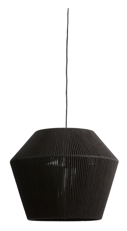 Light & Living Hanglamp Agaro Katoen - Zwart