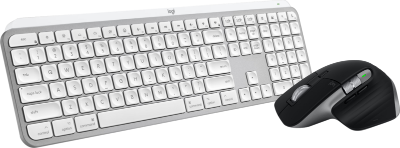 Logitech MX Keys S for Mac Qwerty Wit + Logitech MX Master 3S voor Mac Space Grey