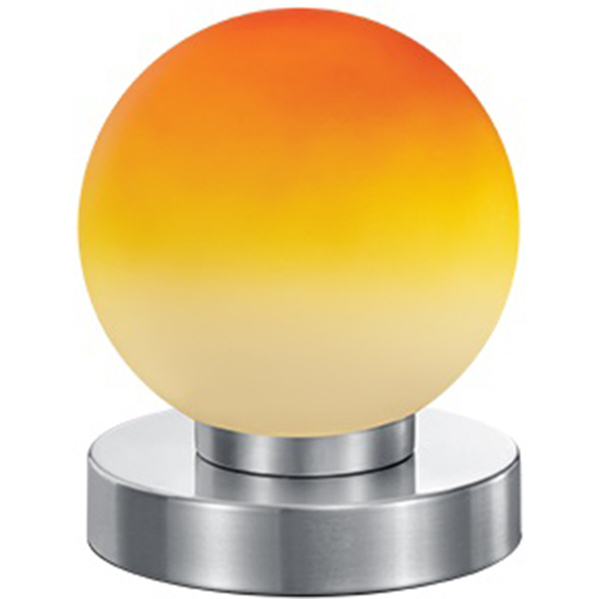 LED Tafellamp - Tafelverlichting - Trion Princo - E14 Fitting - Rond - Mat Oranje - Aluminium