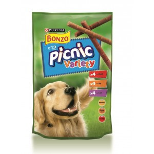 Purina Bonzo Picnic Variety hondensnacks (100 gr) 8 verpakkingen