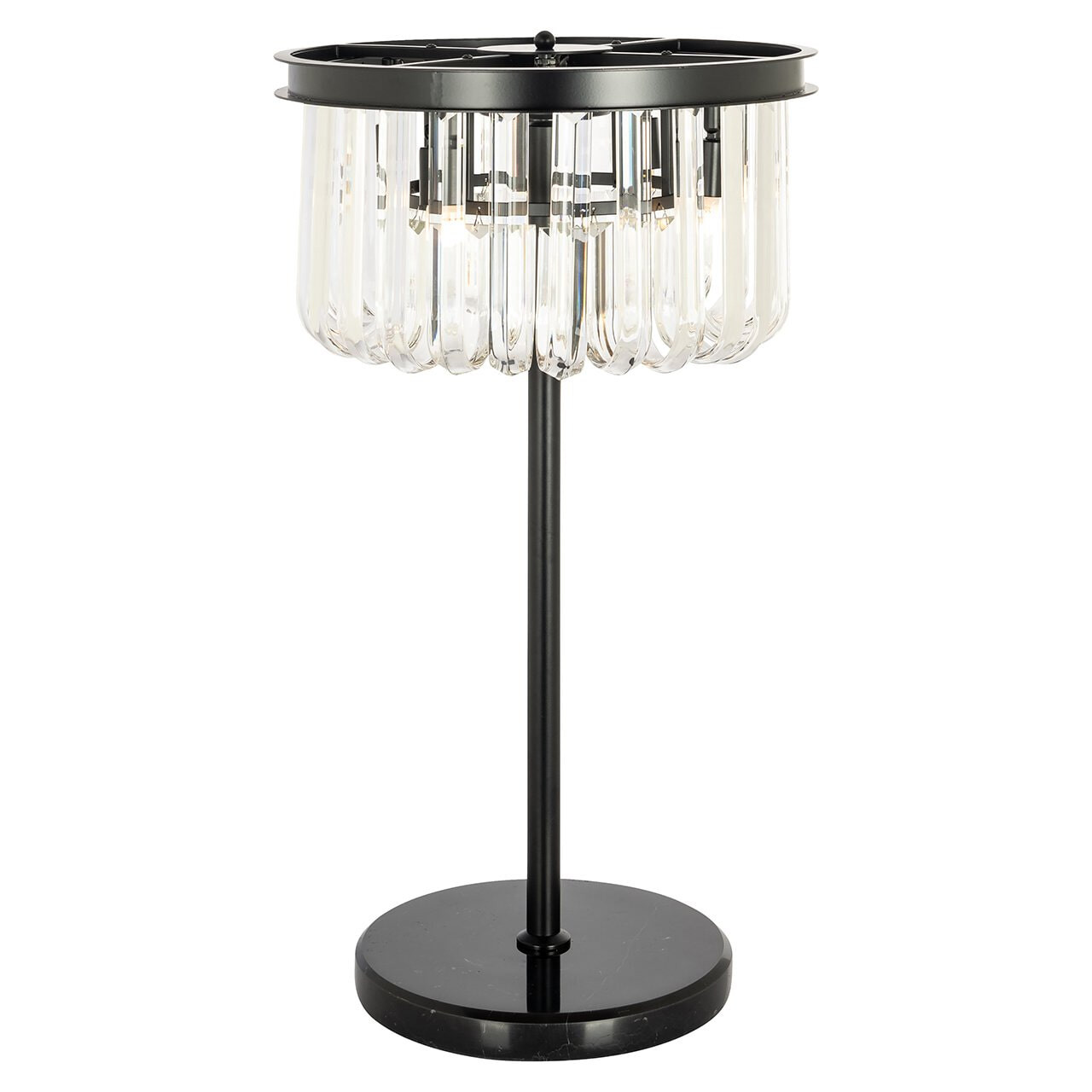 Richmond Tafellamp Bessy Crystal, 4-lamps - Zwart