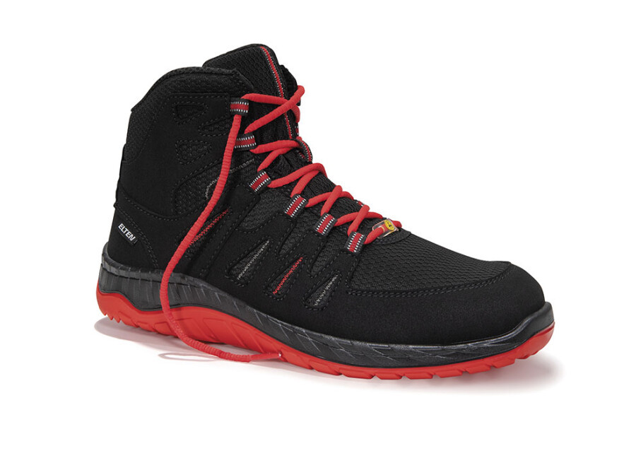 Elten werkschoenen - MADDOX - ESD S3 - zwart-rood - maat 41 - hoog