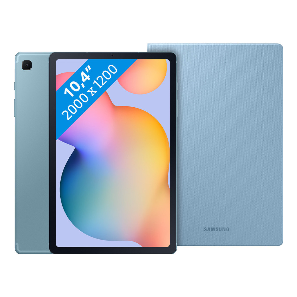 Samsung Galaxy Tab S6 Lite (2022) 64 GB Wifi Blauw + Samsung Book Case Blauw