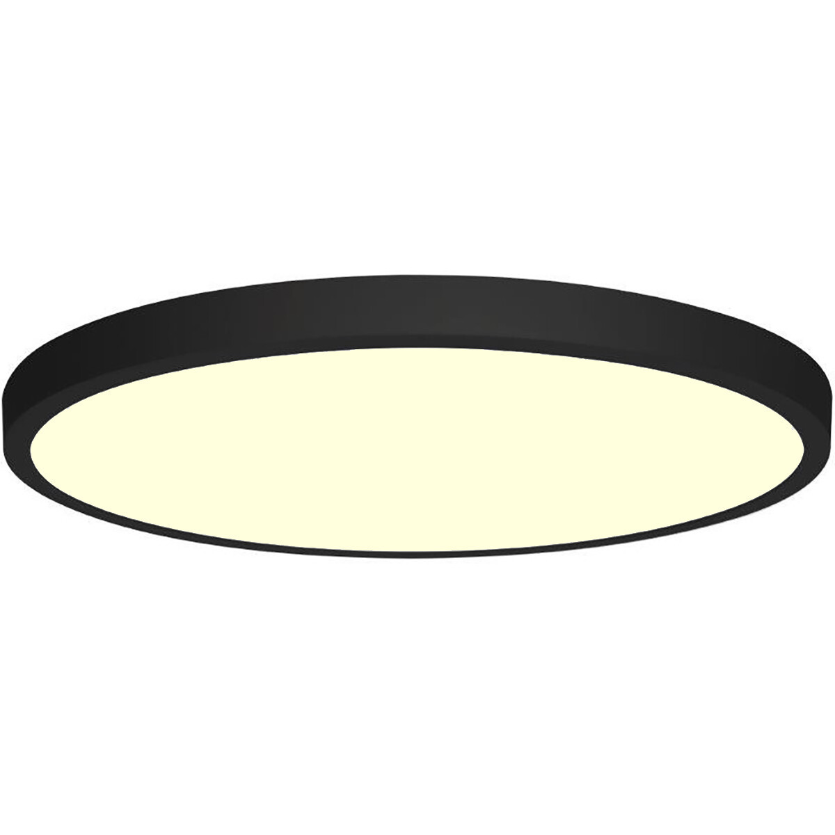 LED Paneel - Ø30 - 28W - Warm Wit 3000K - Mat Zwart - Opbouw - Rond - Aluminium