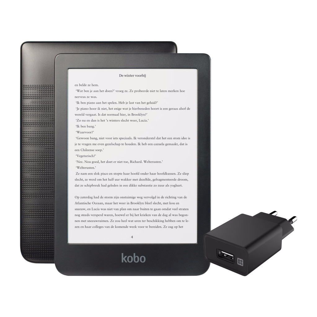 Kobo Clara HD + XtremeMac Oplader met Usb A Poort 12W Zwart