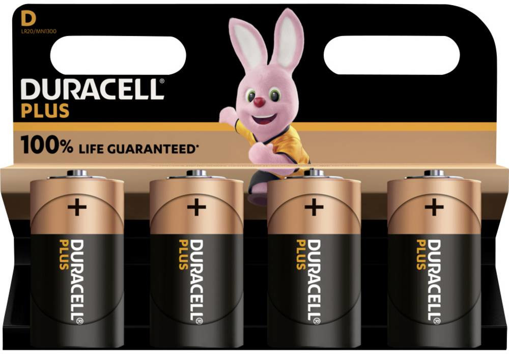 Duracell D Plus Alkaline 4x