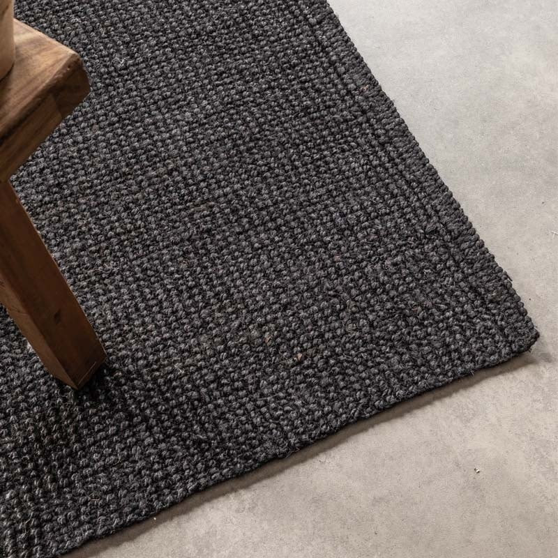 Handgeweven Jute Vloerkleed Zwart - Hanse Home - 80x150 cm - Rechthoek - Dekbed-Discounter.nl