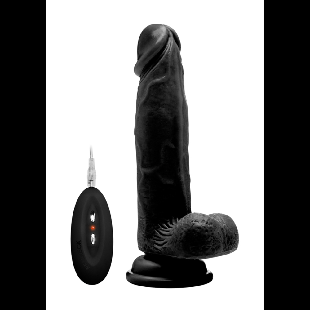 RealRock by Shots Vibrating Realistic Cock with Scrotum - 8 / 20 cm