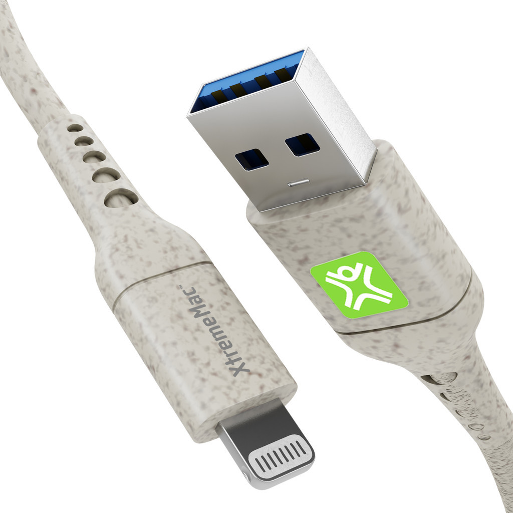 XtremeMac Eco Line Usb A naar Lightning Kabel 2m Kunststof Crème