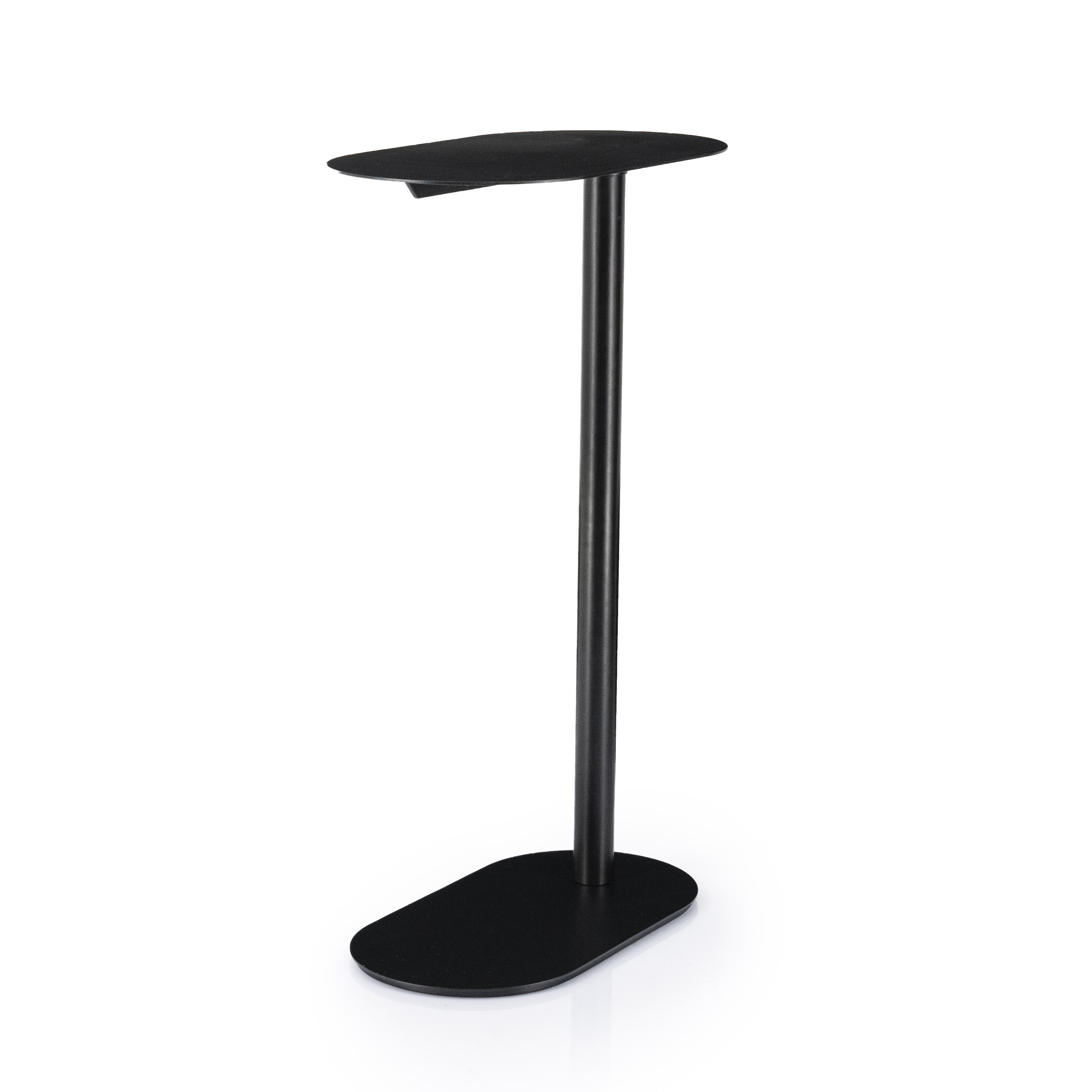 By-Boo Laptoptafel Spot 70cm hoog - Zwart - Ovaal