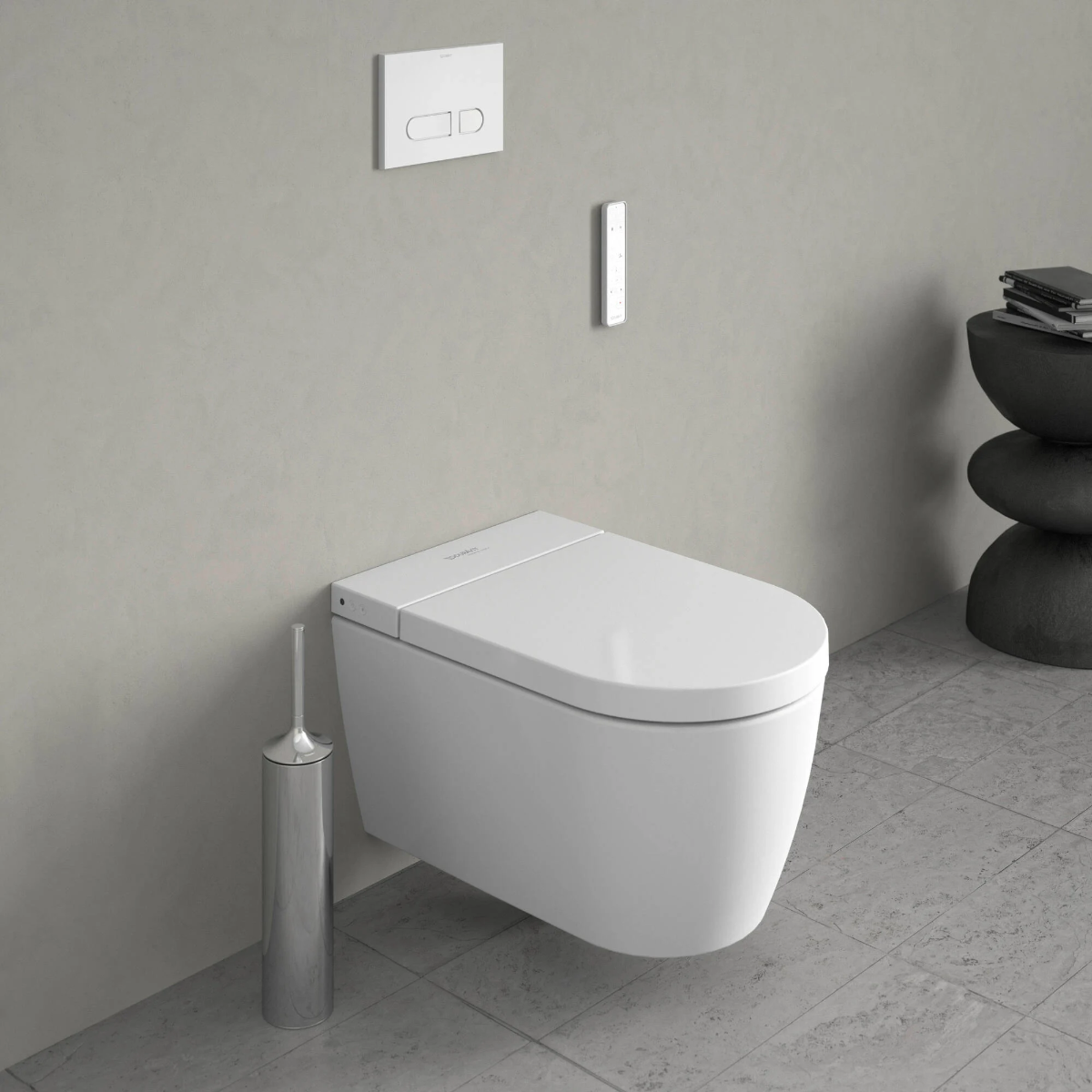 Duravit Starck F douche wc randloos met automatische open- en sluitfunctie wit glans