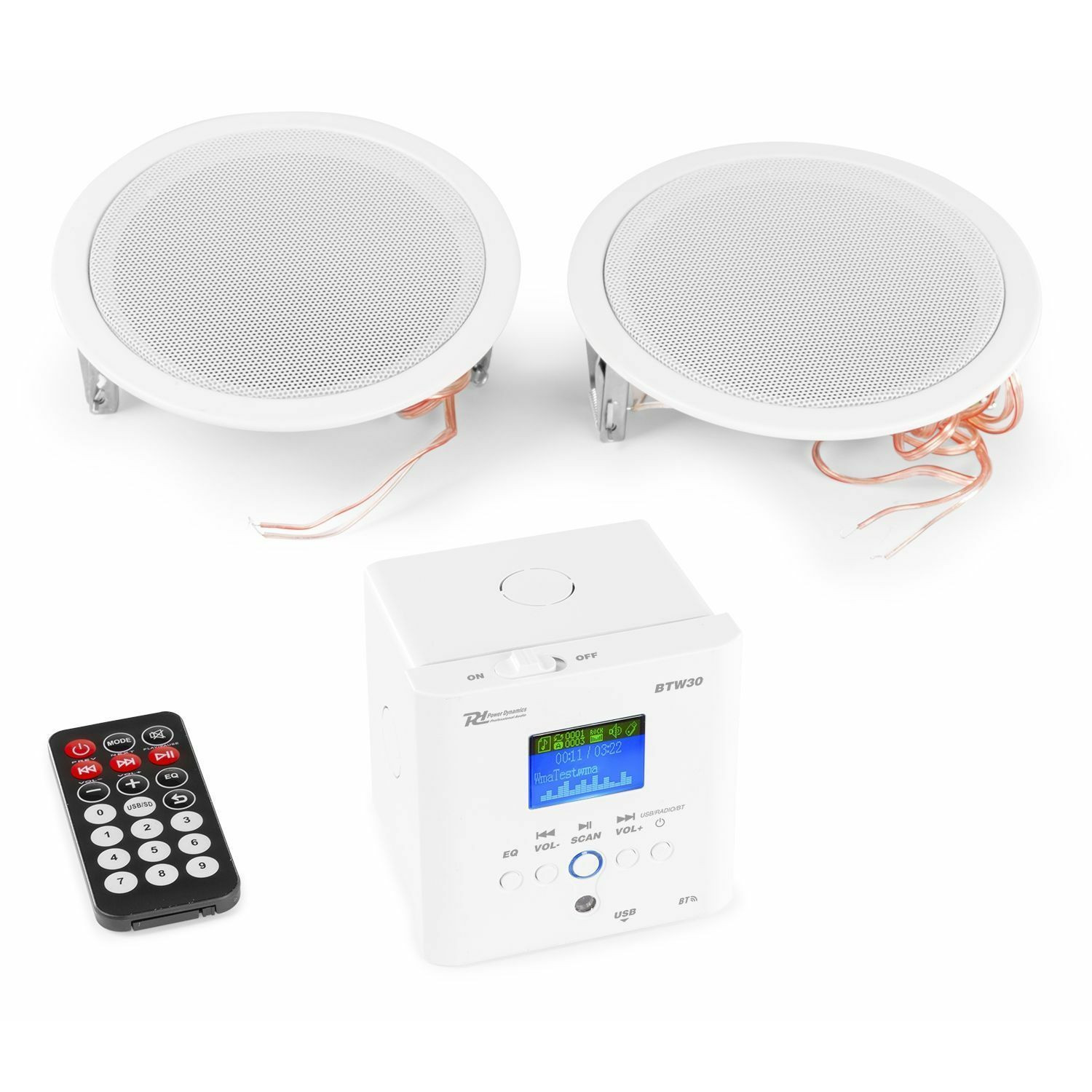 Power Dynamics BTW30SET inbouw versterker met Bluetooth en 2x