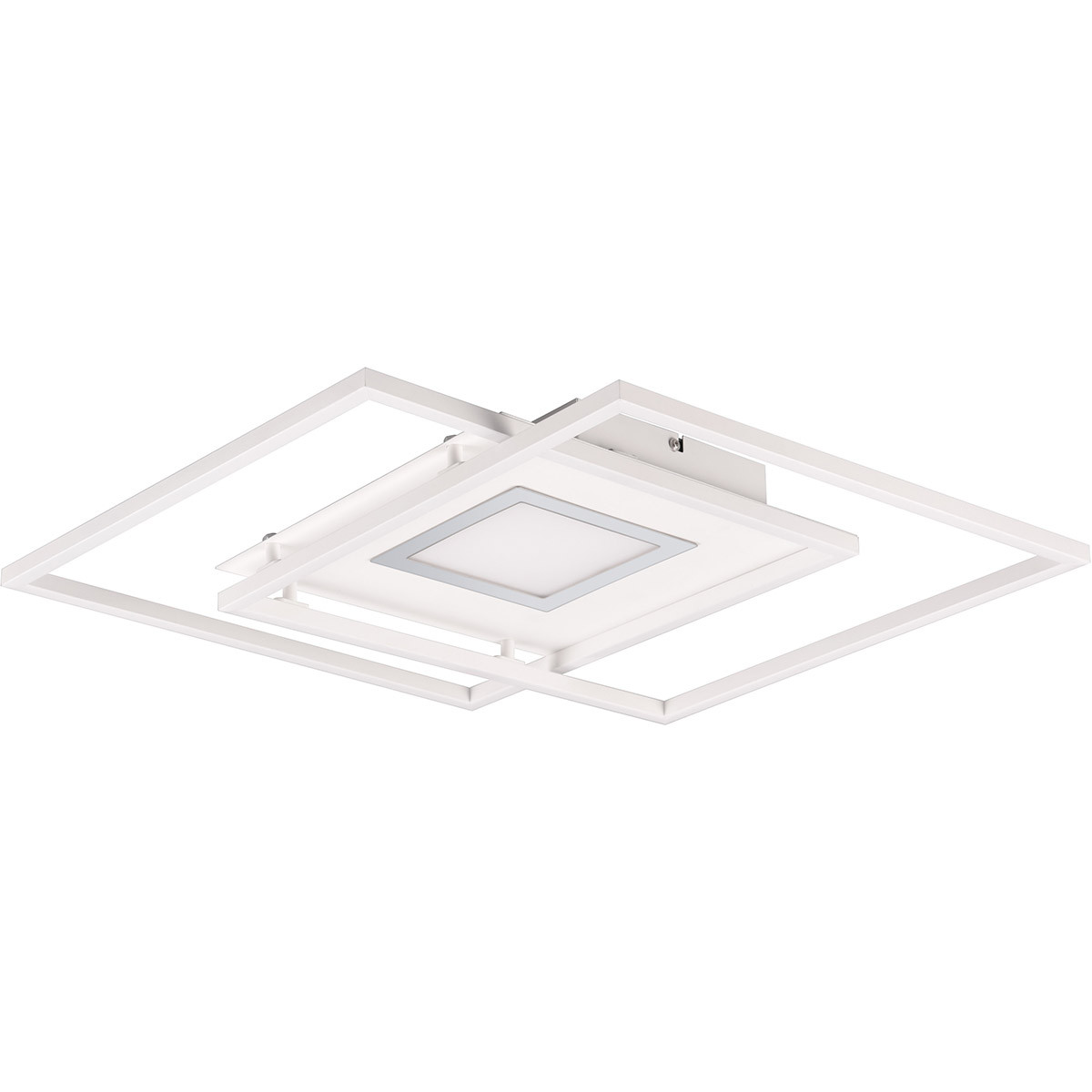 LED Plafondlamp - Plafondverlichting - Trion Avia - 36W - Aanpasbare Kleur - Afstandsbediening - Dimbaar - Mat Wit - Aluminium