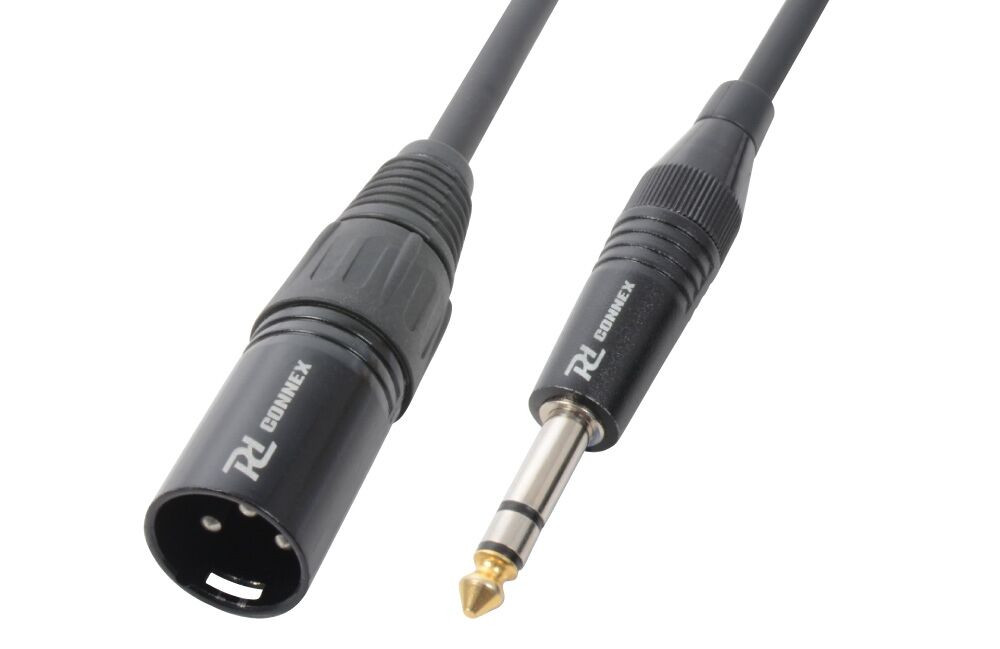 PD Connex XLR Male - 6.3mm Stereo jack kabel 12 meter