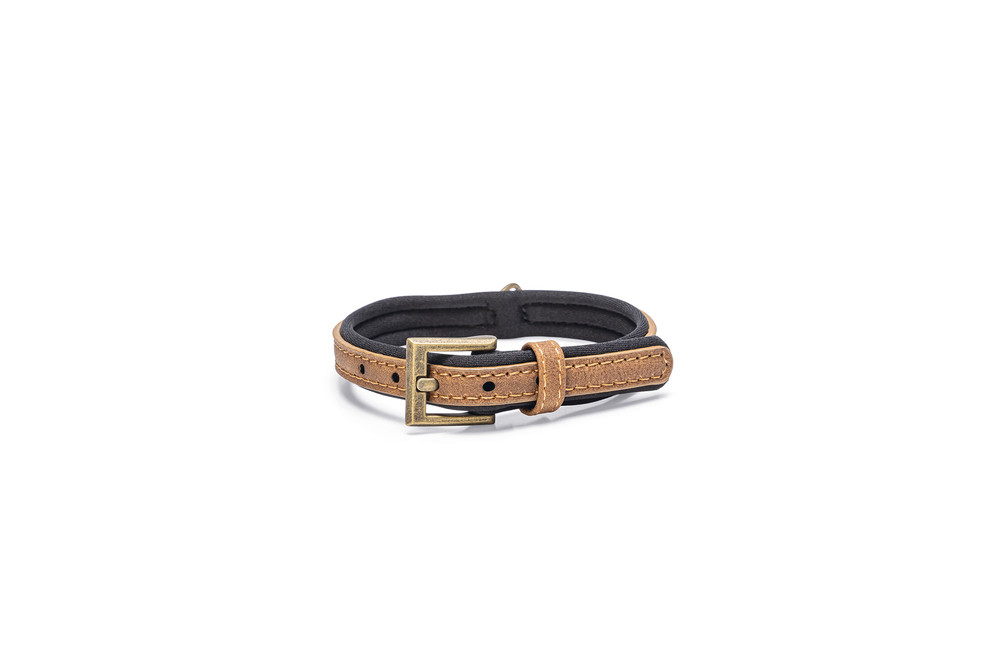 Beeztees Balacron Ax kunstleer bruin halsband hond 24-30cm x 10mm