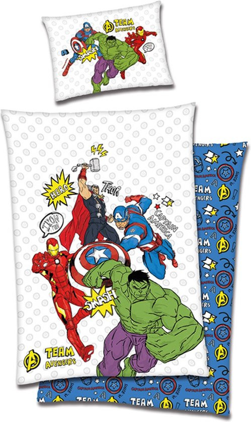 Marvel Avengers Dekbedovertrek team - 140 x 200 cm - 70 x 90 cm