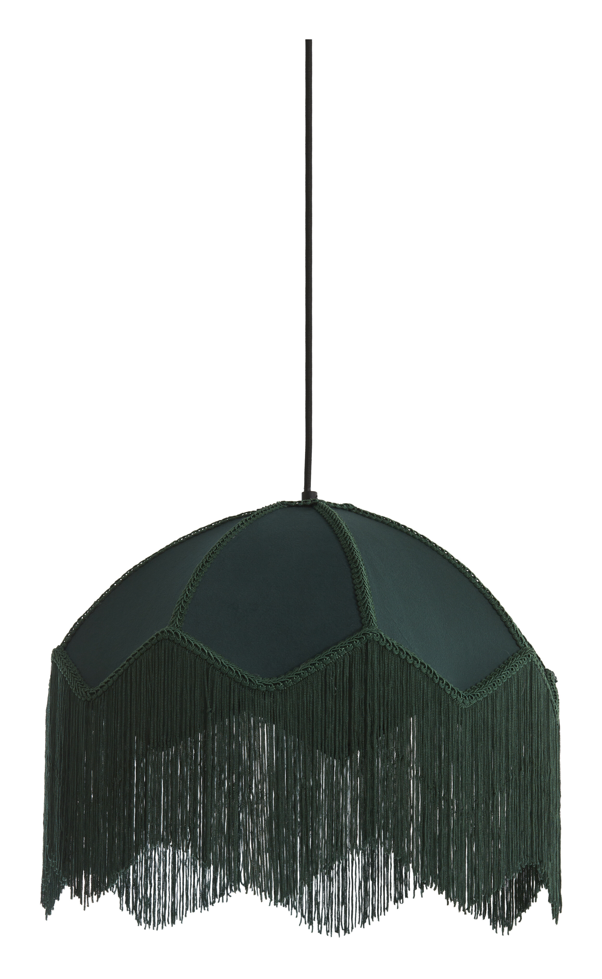 Light & Living Hanglamp Malacia Velvet - Groen