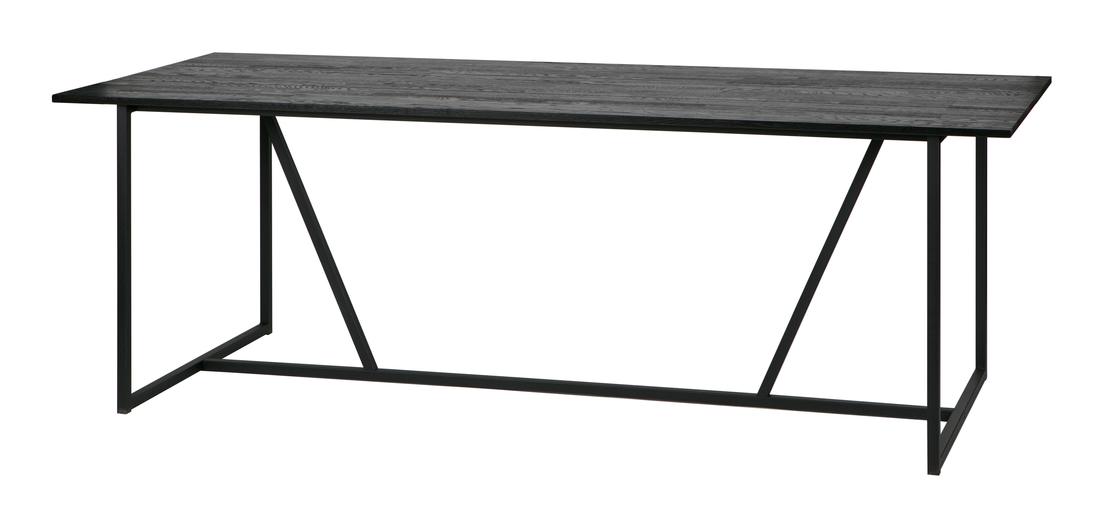 WOOOD Eettafel Silas Eiken 220 x 90cm - zwart